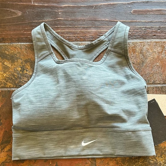 NEW NIKE GRAY DRI-FIT SPORTS BRA WOMEN’s LARGE - Picture 1 of 5